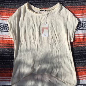 NWT Memory Lane White Tee Shirt Blouse